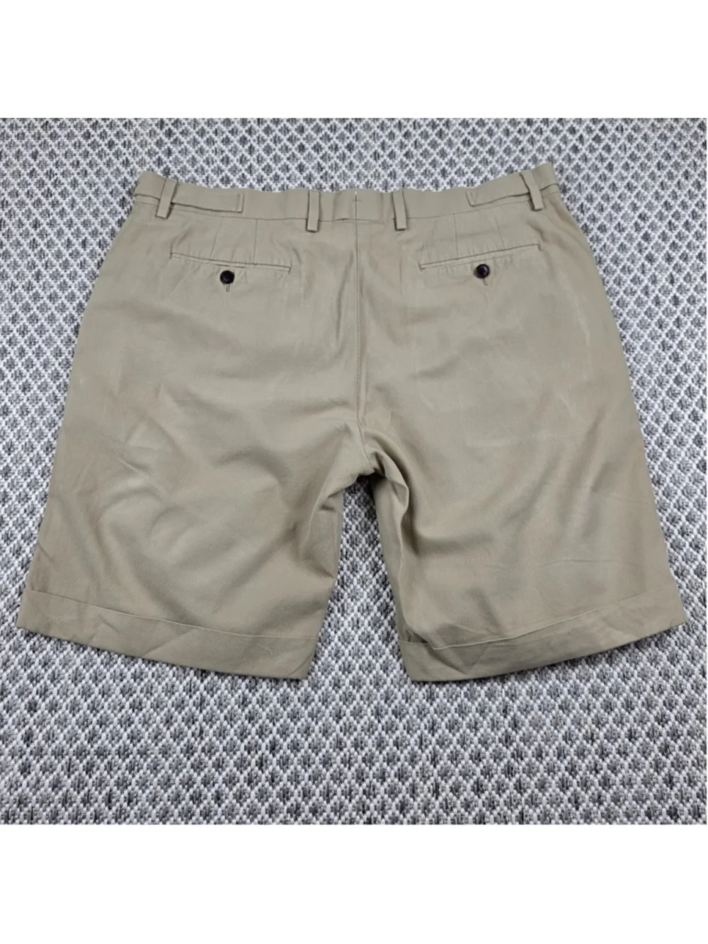 Suitsupply Jort Bennington Khaki Shorts Subalpino Italy Fabric Size 44R